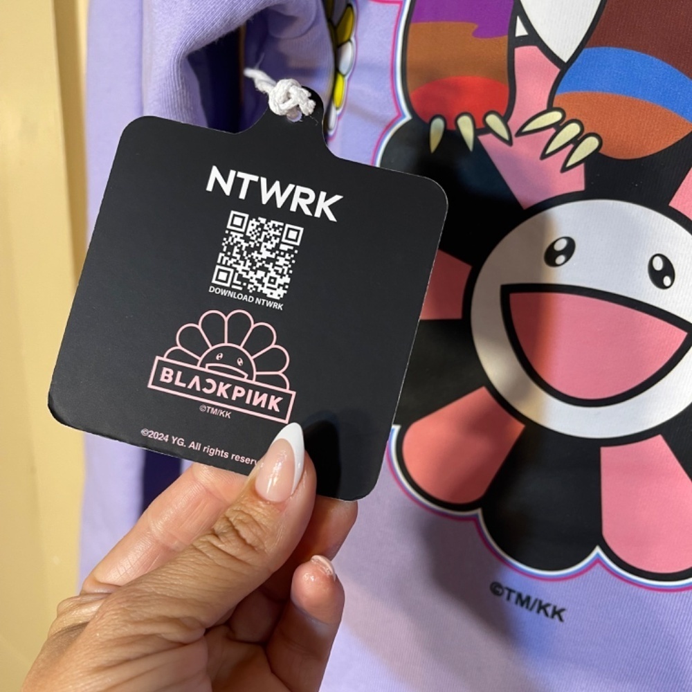 Murakami X Blk PNK Purple murakami  Graphic Hoodie with Cartoon Design - Picture 5 of 9